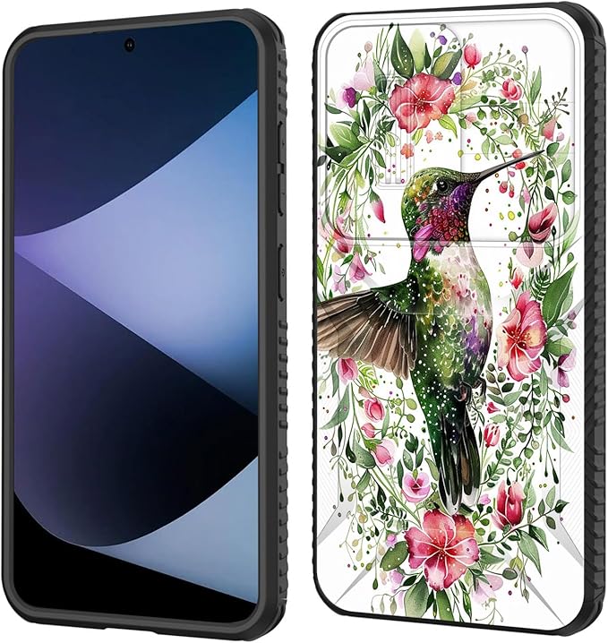 for Galaxy S26 Plus Case Built in Slide Camera Lens Cover,Heavy Duty Shockproof Protection Dual Layer Case for Samsung Galaxy S26 Plus 6.7" 2026,Dandelions and Birds