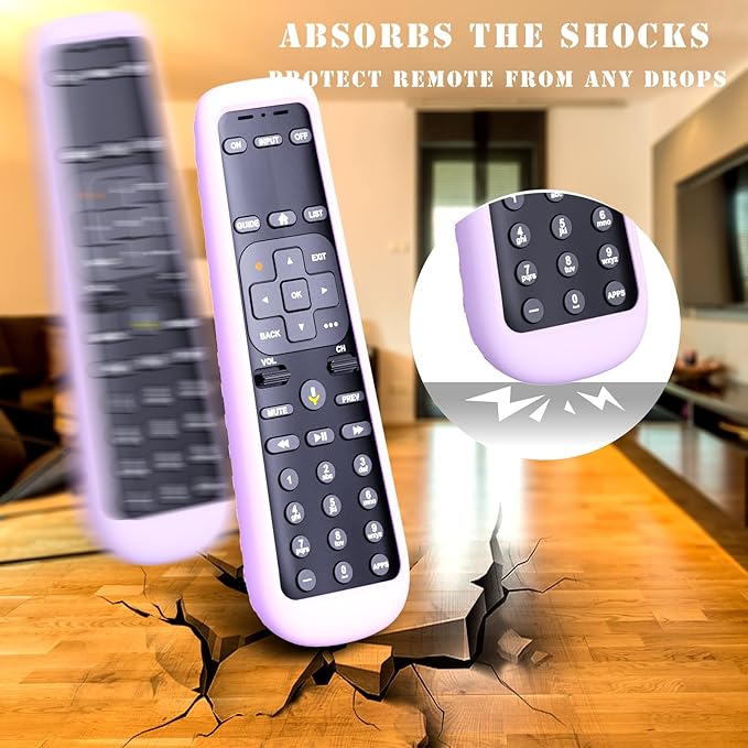 4Pack Case Cover for AT&T TV Now DirecTV Receiver Remote Voice Control C71KW, Battery Cover Silicone Skin Sleeve Glow in The Dark Green Red Purple and Blue