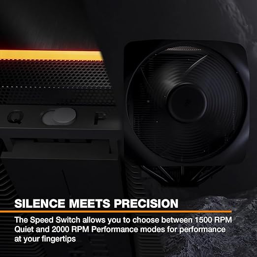 be quiet! Dark Rock Elite Air CPU Cooler | 2X Silent Wings 135mm PWM Fans | Speed Switch with 2 Modes | High-Performance Heat Pipes | Front Fan Rail System | Enhanced RAM Compatibility | BK037