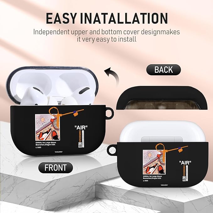 Compatible Airpods Pro 3 Case(2025),Cool Design Shoe Print Soft Silicone Protective Cases for Apple AirPods Pro 3rd Generation Case,Airpod Pro 3 Cover with Lanyard & Keychain for Men/Boy