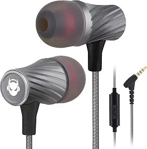 Wired Earbuds with Microphone Super Bass Passive Noise Cancelling Corded