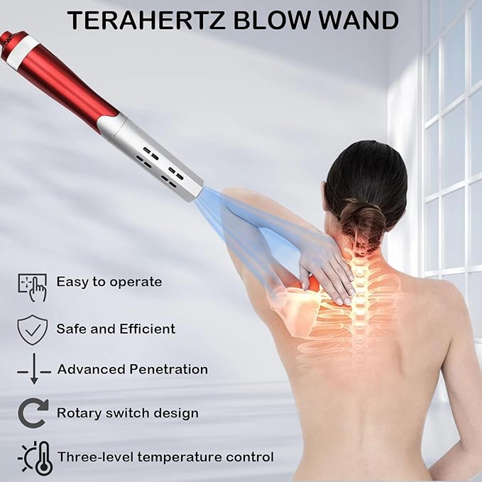Vibrance 7.0 Terahertz (THZ) Wand Blower, Health Physical Therapy Board, Electric Heating Massage Device for Body and Water Relaxation Terahertz Frequency Wand