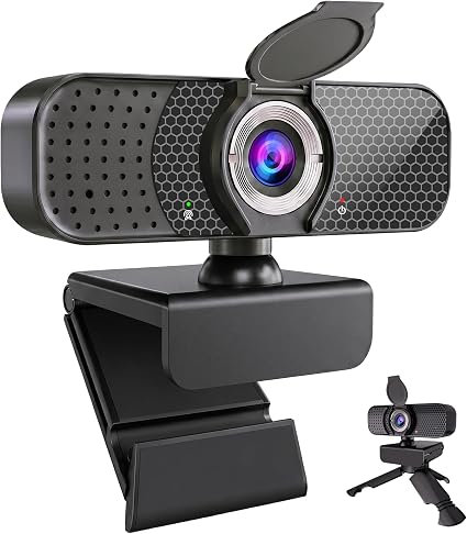C26 1080P Webcam with Microphone USB Computer Camera USB-A-USB-C Adapter
