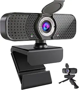 C26 1080P Webcam with Microphone USB Computer Camera USB-A-USB-C Adapter