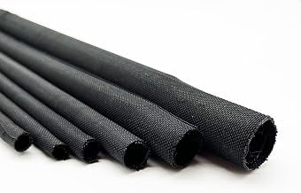 Braided Split Wire Loom Black Wire Cover Protective Harness Tubing Cable Management Self Wrap Cord Sleeve Mesh Woven 5/16"-16ft - Image 1