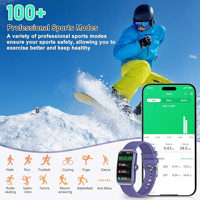 Fitness Tracker with 24/7 Heart Rate, Blood Oxygen, Sleep Tracker, Waterproof Fitness Watch, Activity Tracker with Step Tracker for Women Men
