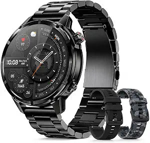 WalkerFit Rugged Smart Watch for Men, Standalone GPS, 1.43" AMOLED, 3 Bands