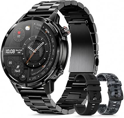 WalkerFit Rugged Smart Watch for Men, Standalone GPS, 1.43" AMOLED, 3 Bands
