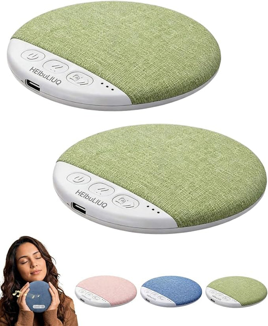 Bone Conduction Pillow Speaker, Bluetooth Under Headrest Sound Box with Timer, Ultra Thin Private Audio Machine for Sleeping, Wireless Bedside Music Aid, Portable Night Rest Gadget(2pcs#C)