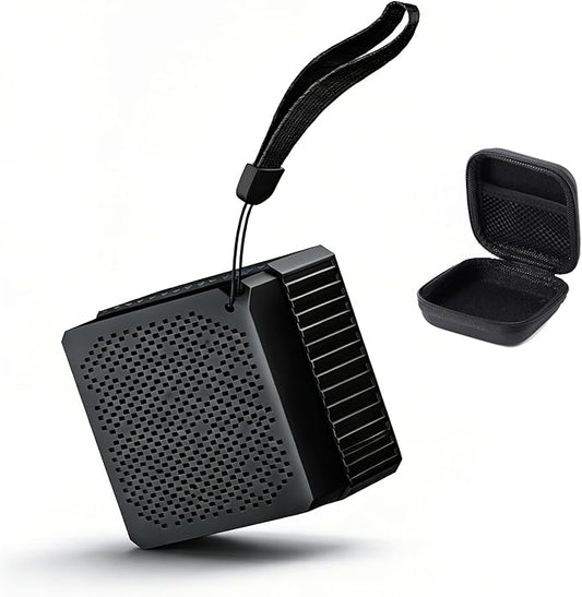 Portable Bluetooth Speakers Wireless, IPX6 Waterproof & Dustproof Small Portable Speaker, High Loud Stereo Sound, Built-in Mic, TWS Pairing, with Storage Box, Easy for Carry/Outdoor/Travel (Black)