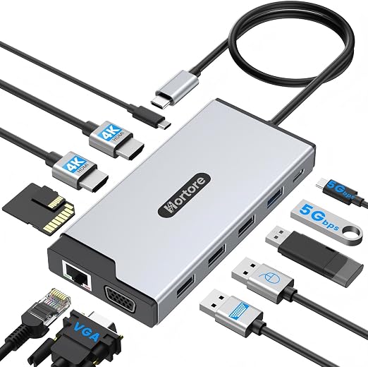 Docking Station USB C Hub Multiport Adapter Triple Display - Image 6