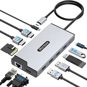 Docking Station USB C Hub Multiport Adapter Triple Display - Image 1