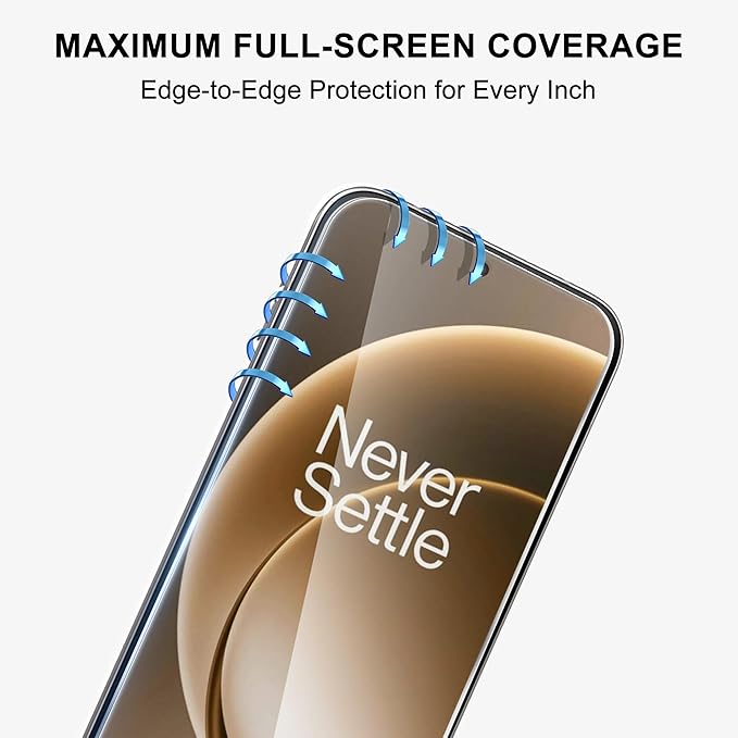 2+2 Pack for OnePlus 15 Screen Protector and Camera Protector, Fingerprint Support, Bubble-Free, Case Friendly, 9H Hardness Clear Tempered Glass