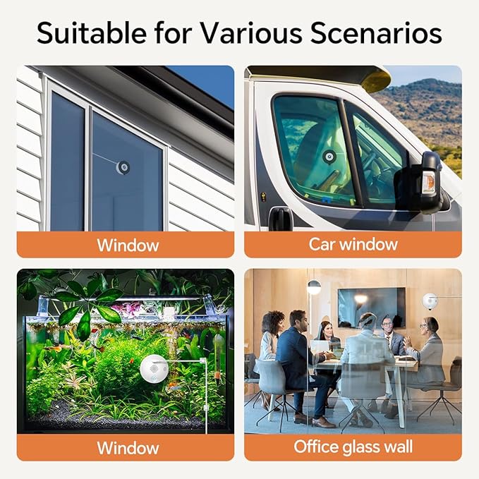 Window Cameras for Home Security: Indoor Camera for Outdoor Monitoring with 2K Full Color Night Vision Motion Human Vehicle Detection Easy Installation