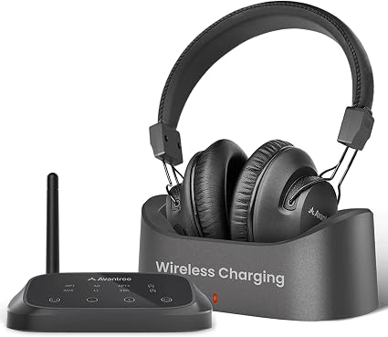 Avantree HT5009 Plus -Wireless TV Headphones with aptX-Adaptive Transmitter