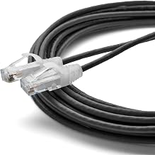 TRUECABLE Cat6 Component Rated Patch Cable, Unshielded (U/UTP), 25ft, Black, 28AWG Stranded Pure Copper, Snagless 10G High-Speed Ethernet Cable, PoE++ 4PPoE 100W, UL Listed, RoHS-3, 1 Pack - Image 1