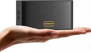 Monster Cubis Bluetooth Speaker, 15W Stereo Sound Portable Speaker, Bluetooth 6.0, 15H Battery Life, TWS Pairing, AUX/TF Card Slot, IPX7 Waterproof Wireless Speaker for Shower, Outdoor, Travel - Image 1