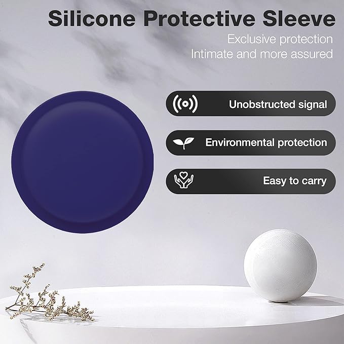 LiZHi Case for Apple Airtag Holder Airtag Case Cover Airtag Sticker Stick on Adhesive Mount Silicone for Tv Remote Car AirTag Phone Case 2 Pack,Blue2