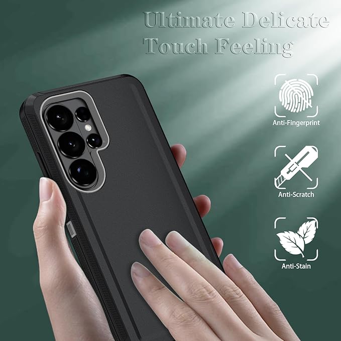 ONOLA Phone Case for Samsung Galaxy S26 Ultra Case with HD Screen Protector, Heavy Duty Shockproof & Dropproof 3-Layer Cover Phone Case for Galaxy S26 Ultra 6.9'',BlackGrey