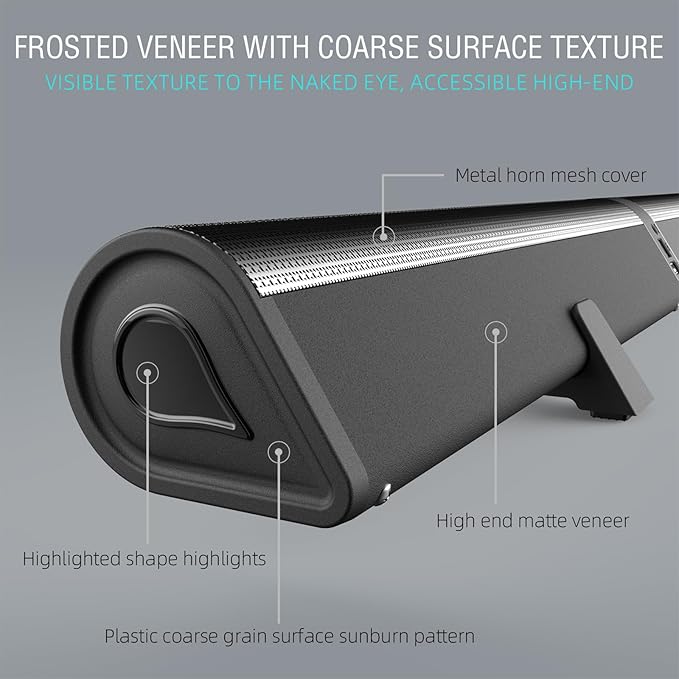 Docooler TV Sound Bar, Sound Bars for Smart Tv, 29.3 Inch 40W Surround Sound System for TV, Bluetooth Detachable TV Soundbar with Optical/AUX/USB Connection, TV Speakers Soundbar for Home