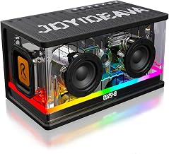 Bluetooth Speaker 40W Powerful Deep Bass RGB Light Cyber Mechanical Industrial Style Bluetooth 5.0 Wireless Stereo Sound Speaker for Indoor and Computer Room (Black) - Image 1