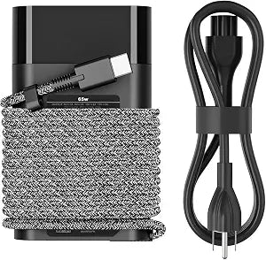 DJW 65W USB C Laptop Charger Compatible with HP Spectre x360,Envy,Elitebook x360,Pavilion, Elite x2,Chromebook,Omnibook,Dragonfly,Zbook,ProBook Travel Computer Charger USB Type C AC Power Adapter - Image 1