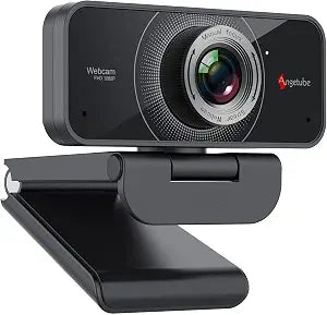 Angetube 1080P Webcam with Microphone, USB Computer Web Cam for Desktop
