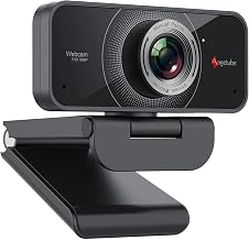 Angetube 1080P Webcam with Microphone, USB Computer Web Cam for Desktop