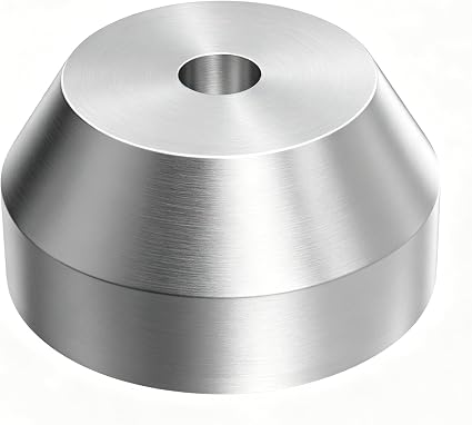 45 RPM Adapter Solid Aluminum for Most Vinyl Record Turntables 2.2oz Replaces Standard 7" Singles Adaptor (51G, Silver)