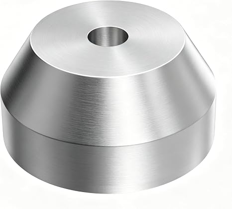 45 RPM Adapter Solid Aluminum for Most Vinyl Record Turntables 2.2oz Replaces Standard 7" Singles Adaptor (51G, Silver)
