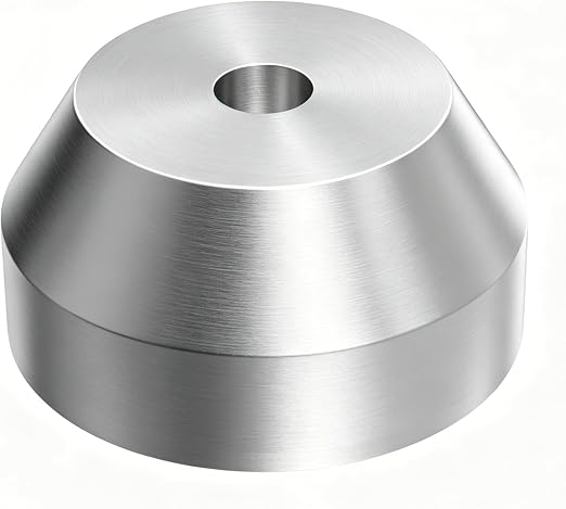 45 RPM Adapter Solid Aluminum for Most Vinyl Record Turntables 2.2oz Replaces Standard 7" Singles Adaptor (51G, Silver)