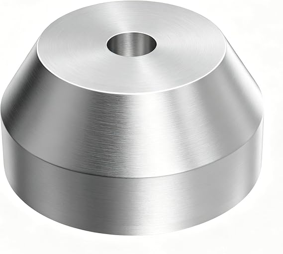 45 RPM Adapter Solid Aluminum for Most Vinyl Record Turntables 2.2oz Replaces Standard 7" Singles Adaptor (51G, Silver)