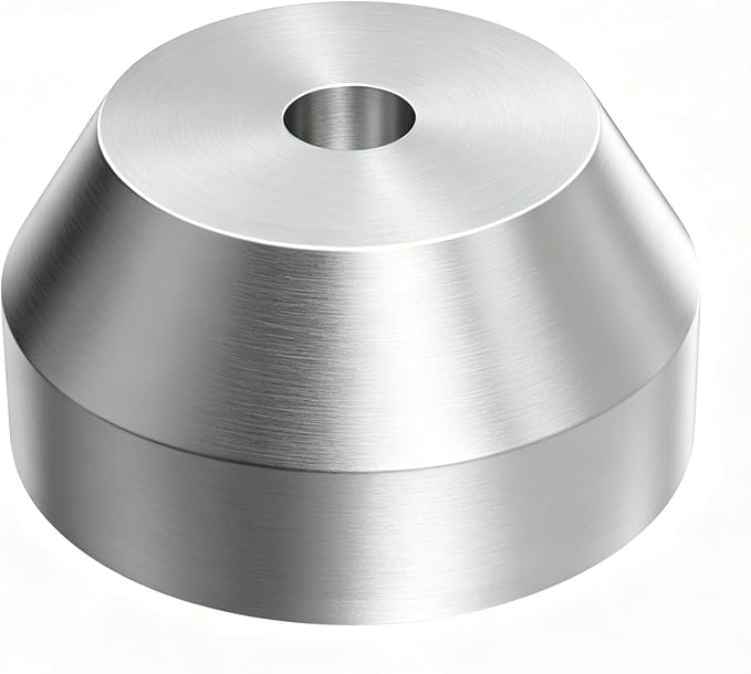 45 RPM Adapter Solid Aluminum for Most Vinyl Record Turntables 2.2oz Replaces Standard 7" Singles Adaptor (51G, Silver)