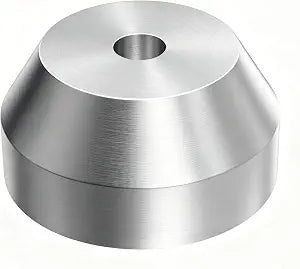 45 RPM Adapter Solid Aluminum for Most Vinyl Record Turntables 2.2oz Replaces Standard 7" Singles Adaptor (51G, Silver)