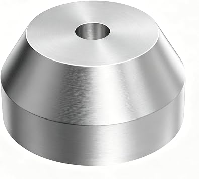 45 RPM Adapter Solid Aluminum for Most Vinyl Record Turntables 2.2oz Replaces Standard 7" Singles Adaptor (51G, Silver)