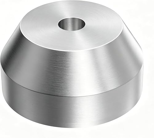 45 RPM Adapter Solid Aluminum for Most Vinyl Record Turntables 2.2oz Replaces Standard 7" Singles Adaptor (51G, Silver)