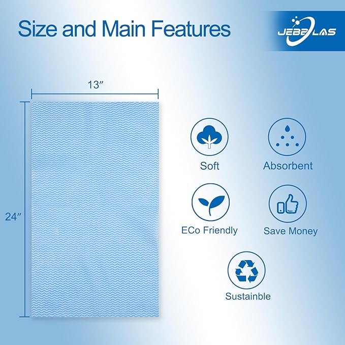 JEBBLAS Cleaning Towels Dish Towels and Dish Cloths Reusable Towels,Handy Cleaning Wipes, Great Dish Towel, Disposable, Absorbent, Dry Quickly 108 Sheets/Pack,5 Color