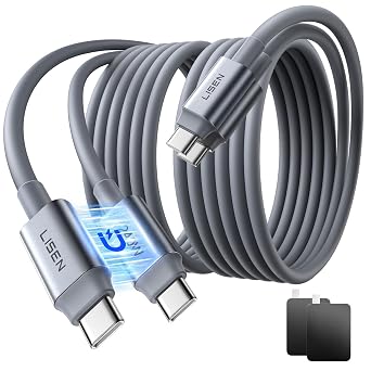LISEN 240W Magnetic USB C Cable Fast Charging (2 Pack 5FT) Silicone Soft - Image 2