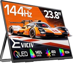 EVICIV Portable Monitor 24” 144Hz, 145% sRGB QLED 0.1MS Gaming Monitor - Image 1