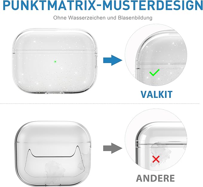 Valkit Compatible AirPods Pro Case, Clear with Cleaner Kit, Soft TPU Protective Cover for AirPods Pro Gen 2/1