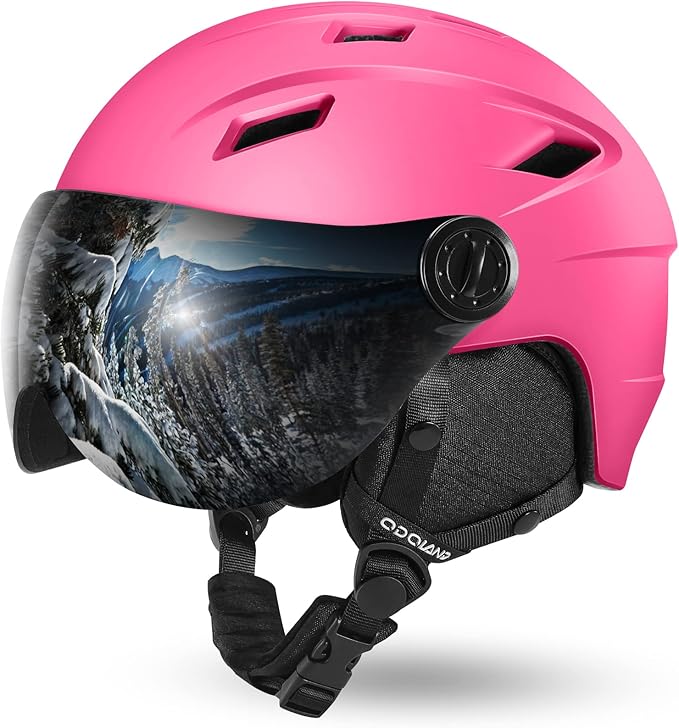 Odoland Ski Helmet with 2-in-1 Visor Goggles, Light Weight Snowboard Helmet for Men Women, Snow Sport Helmets for Skiing, Skating, Snowboarding