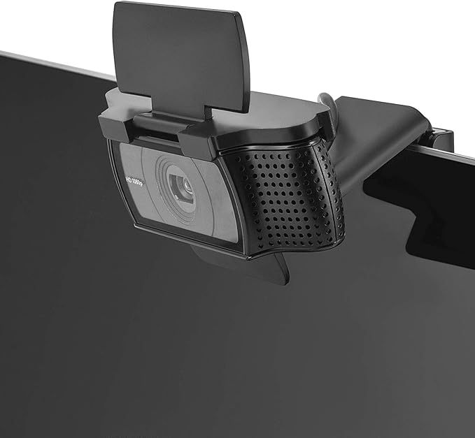 CloudValley Webcam Cover for Logitech C920/ C920x/ C922x/ C930e/ C922/ C920 HD Pro Stream Webcam, Camera Cover to Protect Lens and Security, Black
