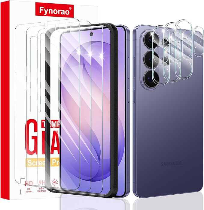 3+3+1-Pack, Screen Protector and Camera Lens Protector for Samsung Galaxy S26 Ultra with Installation Alignment Aid, Tempered Glass Film, Impact-Protection, HD, Anti-Scratch, 9H Hardness