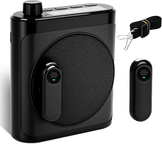 Voice Amplifier for Teachers with 2 Magnetic Wireless Microphones