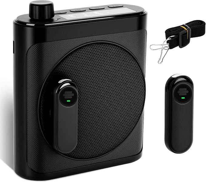 Voice Amplifier for Teachers with 2 Magnetic Wireless Microphones