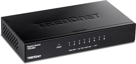 TRENDnet 8-Port Gigabit Desktop Switch, TEG-S83