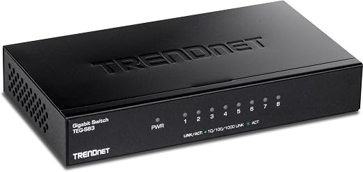 TRENDnet 8-Port Gigabit Desktop Switch, TEG-S83
