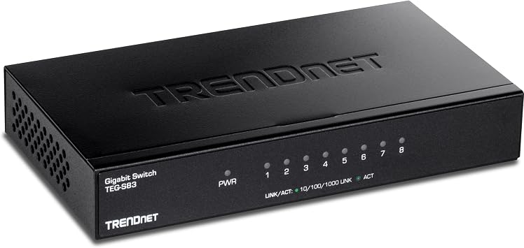 TRENDnet 8-Port Gigabit Desktop Switch, TEG-S83