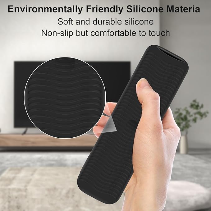 Cover for Onn Android Voice TV Remote, Shockproof Anti-Dirty Silicone Case Compatible with Onn TV 4K UHD Stick TV Box 100024646 100026240 Remote Washable an-ti Lost Anti-Slip Skin-Friendly