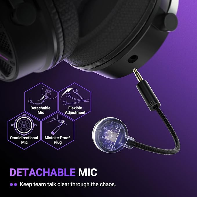FIFINE Wired Open Back Gaming Headset, Open Acoustic Audio,Customizable RGB,USB in-Line Control, 7.1 Surround Sound, Over-Ear Gamer Headphone with Detachable Mic for PC PS5/PS4, Laptop, Mac - H19BP